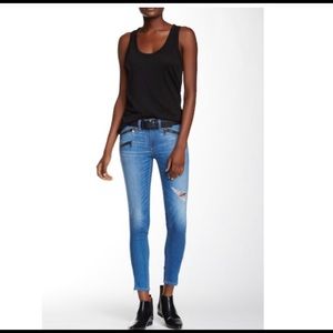 Rag and bone zip accent crop jean